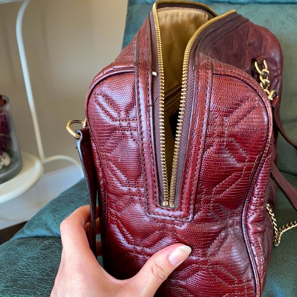 Kate spade quilted burgundy handbag - Picture 4 of 6